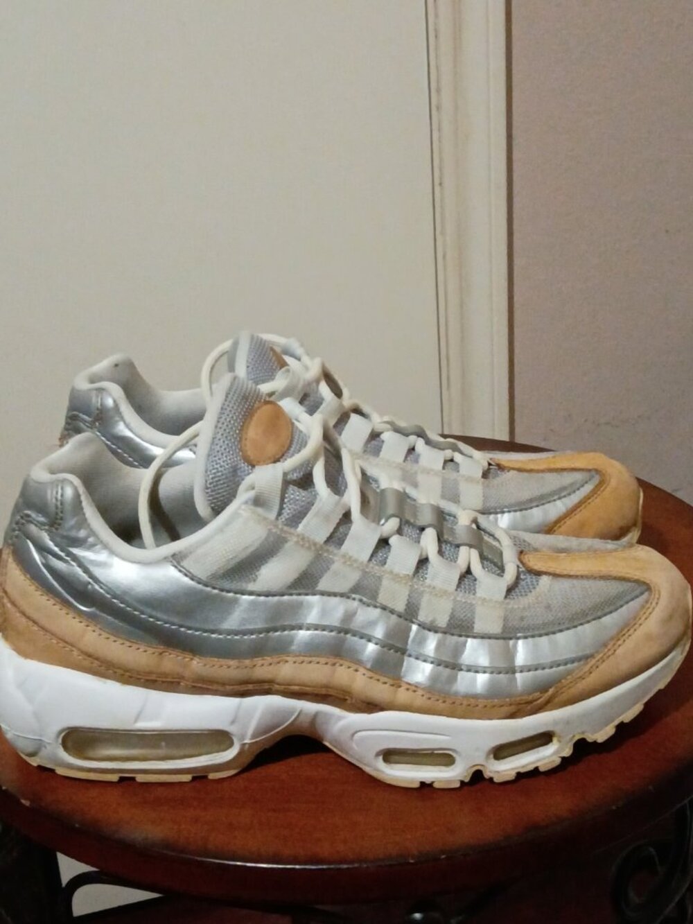 Nike Air Max 95 Se Prm Pure Platinum Silver Women's Shoes AH8697-002 Size 8